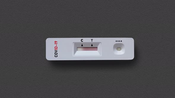 Quick Test Unit to Check for Coronavirus on Dark Background