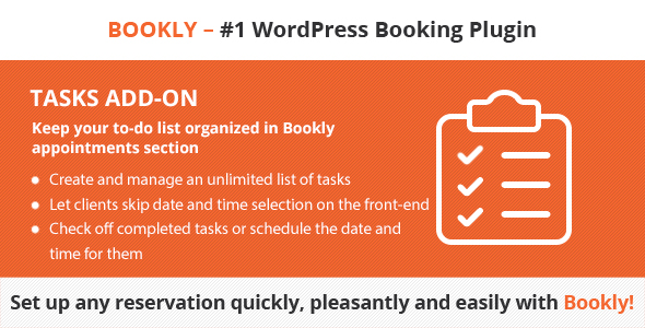 Bookly Tasks (Add-on)