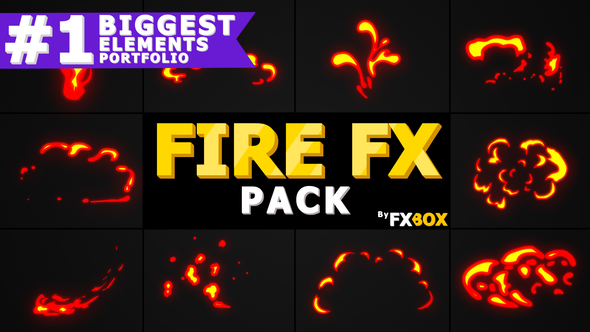 Flash FX Flame Elements | Motion Graphics Pack