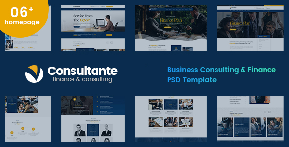 Consultante | Business Consulting & Finance PSD Template
