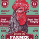 Traditional Art Rooster Farmer Market Flyer - GraphicRiver Item for Sale