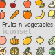 Fruits-n-Vegetables Colored Outline Icons - GraphicRiver Item for Sale