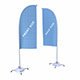 Mockup flag banner stand - 3DOcean Item for Sale