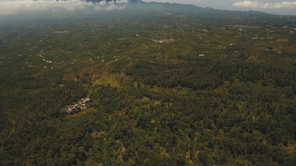 Mountain Landscape with Valley and Village Bali Indonesia