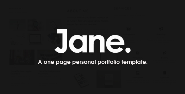 Jane - A Personal Portfolio Template