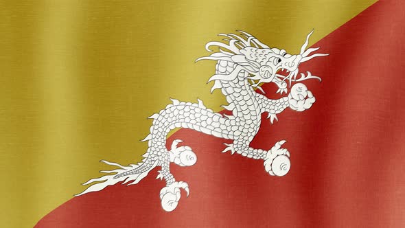 The National Flag of Bhutan