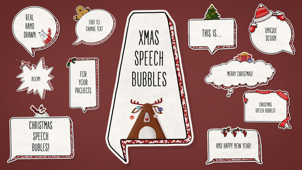 Christmas Holiday Speech Bubbles alt