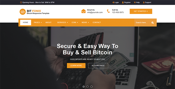 Bitfonix - ICO, Bitcoin And Cryptocurrency Responsive HTML5 Template