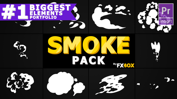 2D FX Smoke Elements | Premiere Pro MOGRT