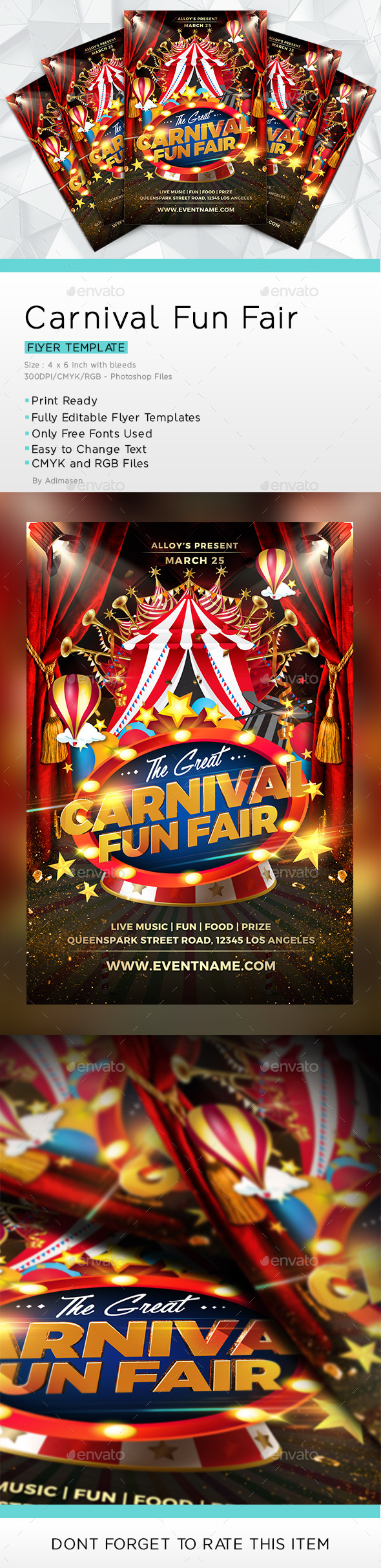 funfair graphics designs templates from graphicriver fun fair flyer template