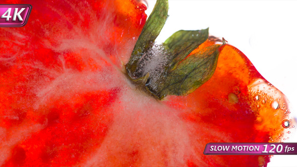 Squeeze Half Of Delicate Strawberries