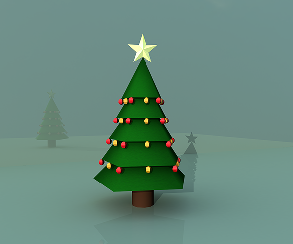 Christmas Tree 3D Model (Low Poly)