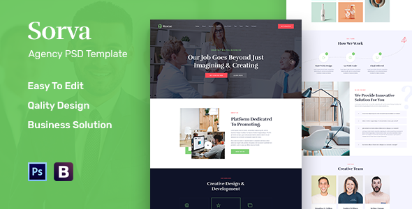 Sorva - Agency Landing Page PSD Template