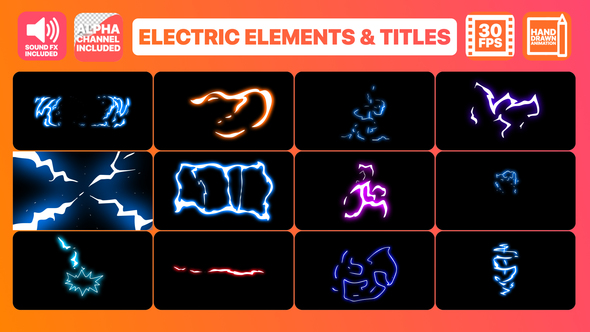 Flash FX Electric Elements Transitions And Titles | Premiere Pro MOGRT