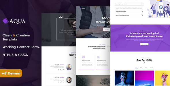 Aqua - Creative One Page Parallax