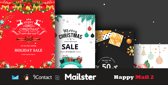 Happy Mail 2 - Christmas Email Templates Set + Online Access