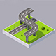Cartoon Isometric Street and Bridge – 3D Model for Game Dev & Apps - 3DOcean Item for Sale