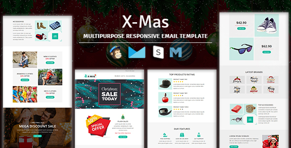 X-mas - Responsive Email Template With Stampready Builder Access