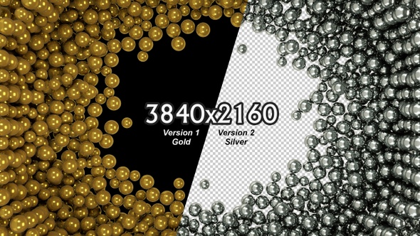 3D Silver Gold Balls Transition