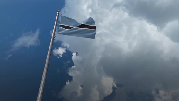 Botswana Flag Waving 4K