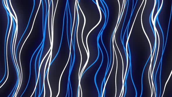 abstract white blue glowing line wave