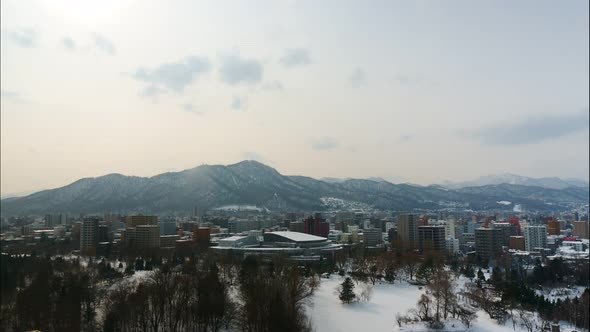 Beautiful Sapporo city and nature in Hokkaido Japan