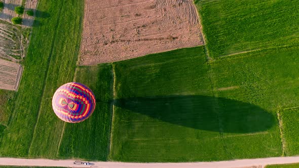 Aerial view Hot air baloons in Turkey 4 K