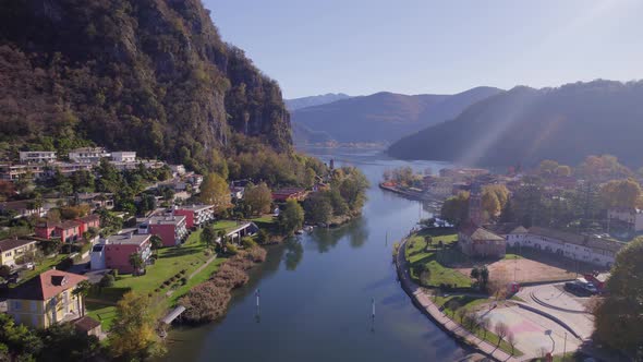 Lavena Ponte Tresa A Beautiful Town on the Swiss Italy Border Near Lugano