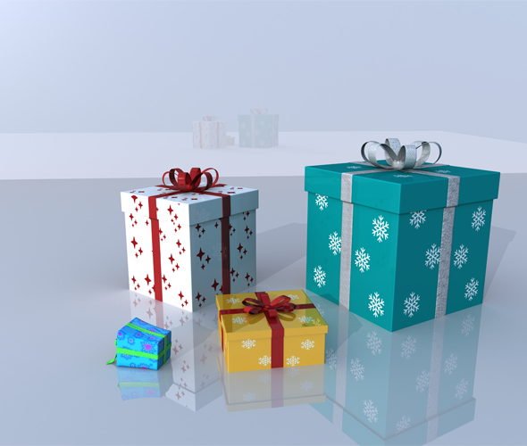 Christmas Gifts 3D Models
