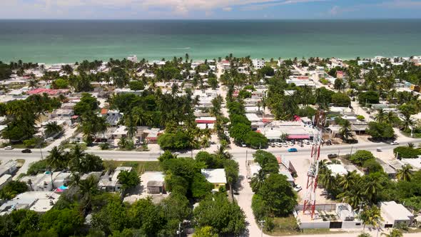 View of the town of Chixchulub in Yucatan