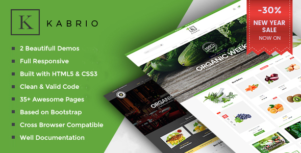 Kabrio - Organic & Restaurant Store HTML Template