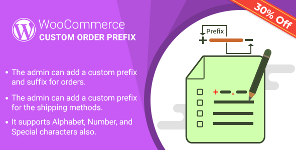 WordPress WooCommerce Custom Order Prefix Plugin