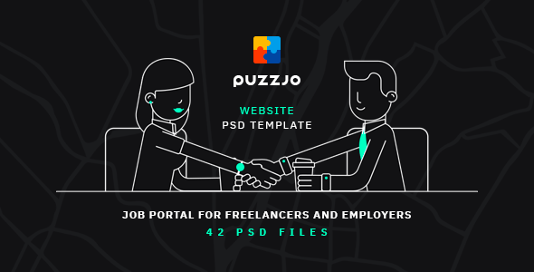 Puzzjo - Job Portal Website PSD Template
