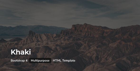 Khaki – Multipurpose HTML Template with Bootstrap 4
