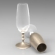 Wine Flute with Turned Stem - 3DOcean Item for Sale