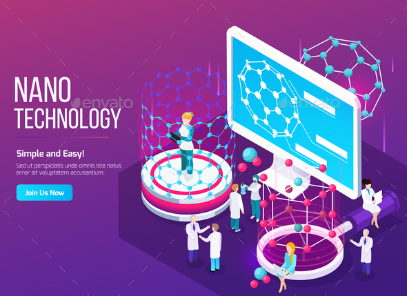 Nanotechnology Isometric Composition