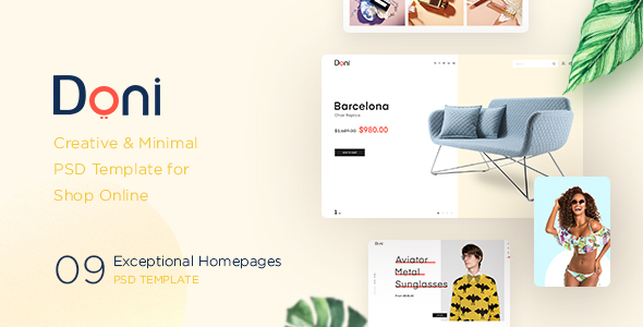 Doni – Creative & Minimal  PSD Template for  Shop Online