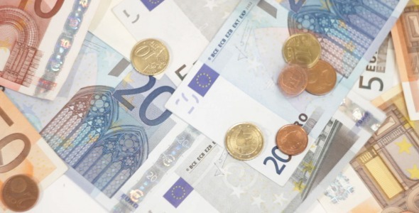 Euro Coins Falling