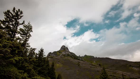 Timelapse with beautiful mountain formations in the Ciucas mountains