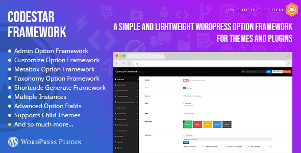 Codestar Framework - A Simple and Lightweight WordPress Option Framework for Themes...