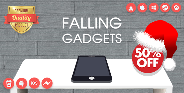Falling Gadgets - Premium HTML5 game + Mobile Version - Non-Exclusive License