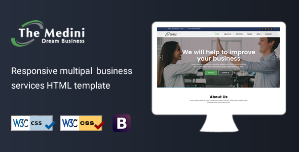 Medini - Business Professional Services HTML Template