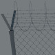Metal Fence with Barbed Wire - 3DOcean Item for Sale