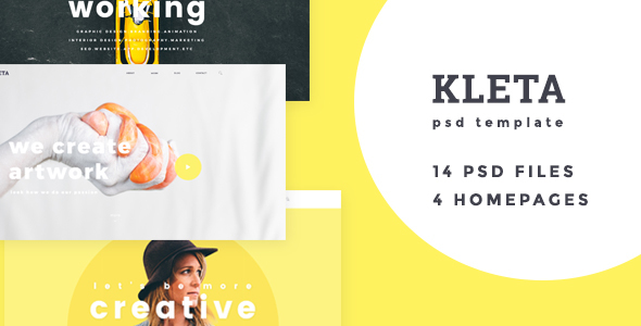 Kleta - Creative Agency and Portfolio PSD Template