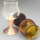Ringed Stem Wine Glass - 3DOcean Item for Sale