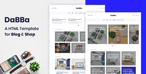 Dabba - A HTML Template For Blog & Shop