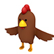 Brown Chicken Character - 3DOcean Item for Sale