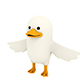 White Duck Character - 3DOcean Item for Sale