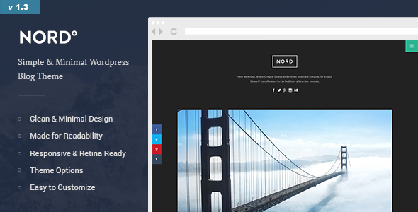 Nord - Minimal and Clean WordPress Personal Blog Theme