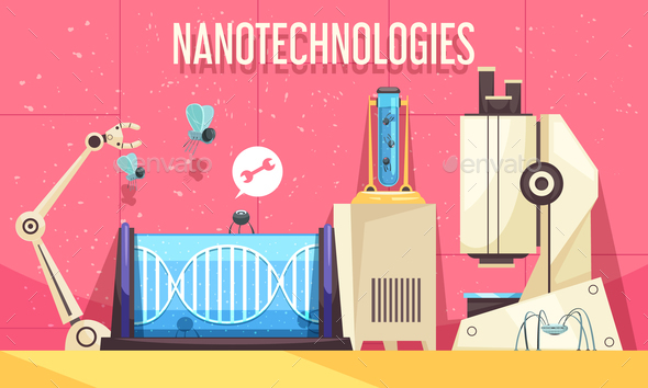 Nanotechnologies Horizontal Illustration